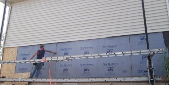 Replacement Siding Project in Process